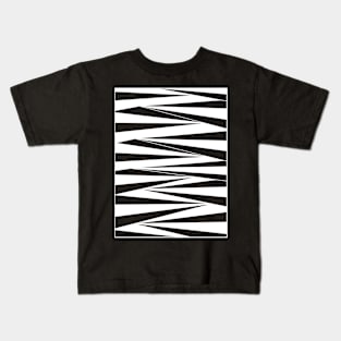 Geometric white fan creative doodle art Kids T-Shirt